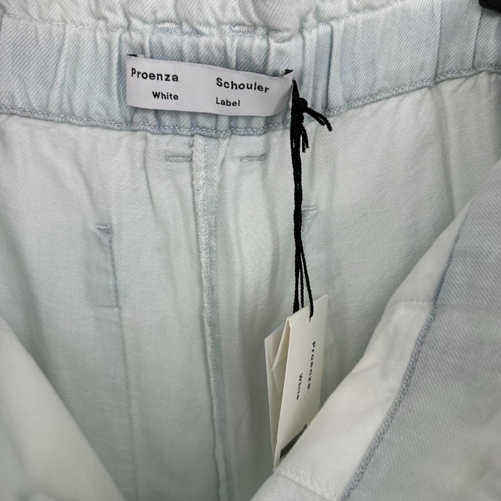 NWT Proenza Schouler White Label Chambray‎ Shorts Size 8 Bleach Blue - Picture 5 of 8
